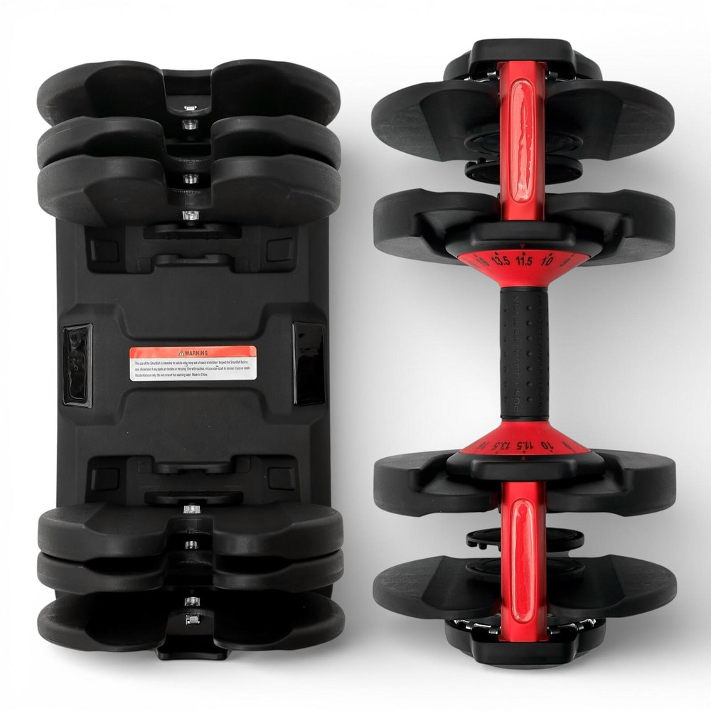 Coppia Manubri Pesi V2 Palestra Casa Da 2.5 A 24 Kg - 15 Livelli Regolabili Set Con Base - immagine 5