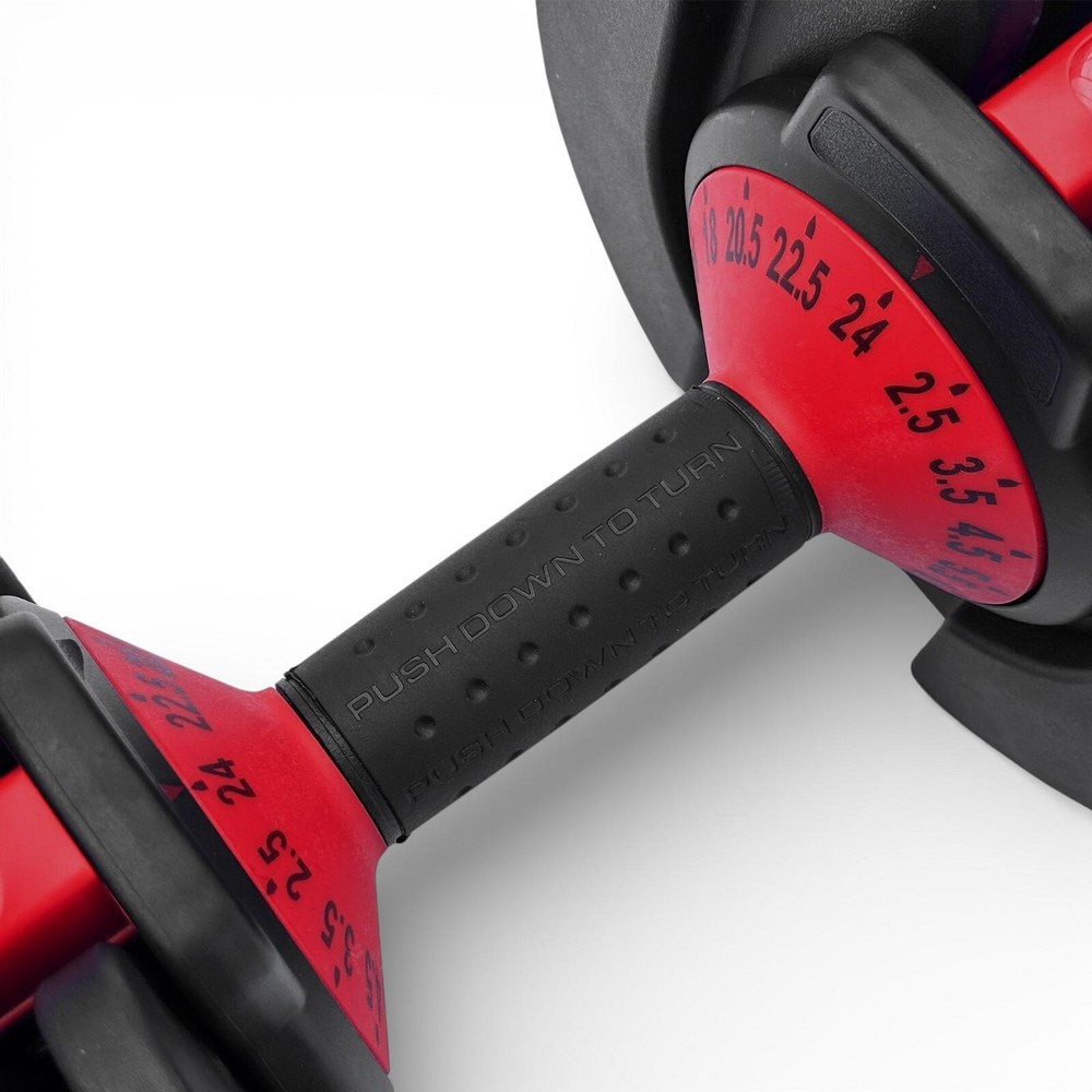 Coppia Manubri Pesi V2 Palestra Casa Da 2.5 A 24 Kg - 15 Livelli Regolabili Set Con Base - immagine 7