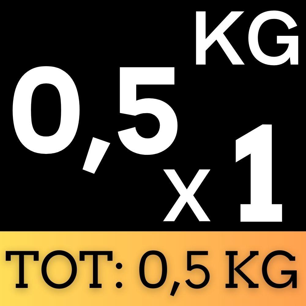 Disco Ghisa Nero 0,5 Kg Foro ø25mm Per Bilanciere Manubri Palestra Home Fitness - immagine 5