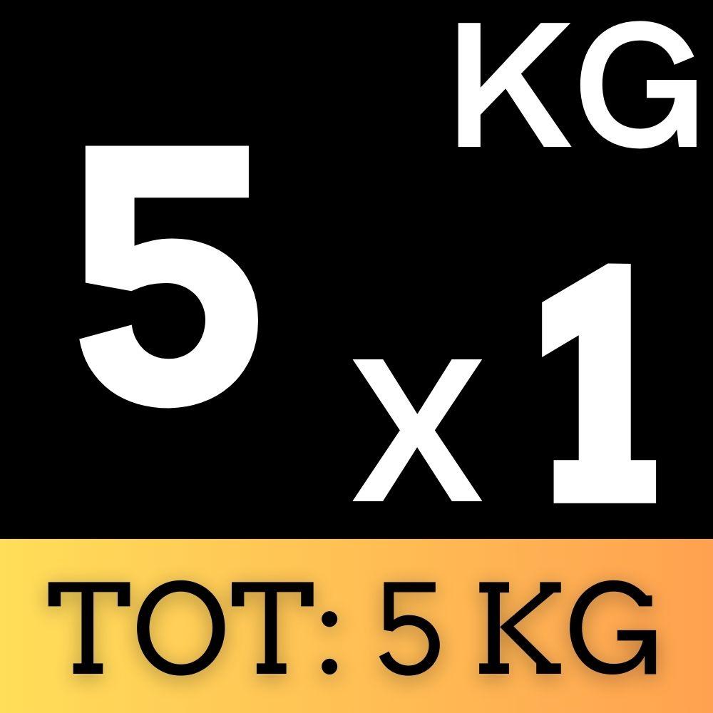 Disco Ghisa Nero 5 Kg Foro ø28mm Per Bilanciere Manubri Palestra Home Fitness - immagine 5