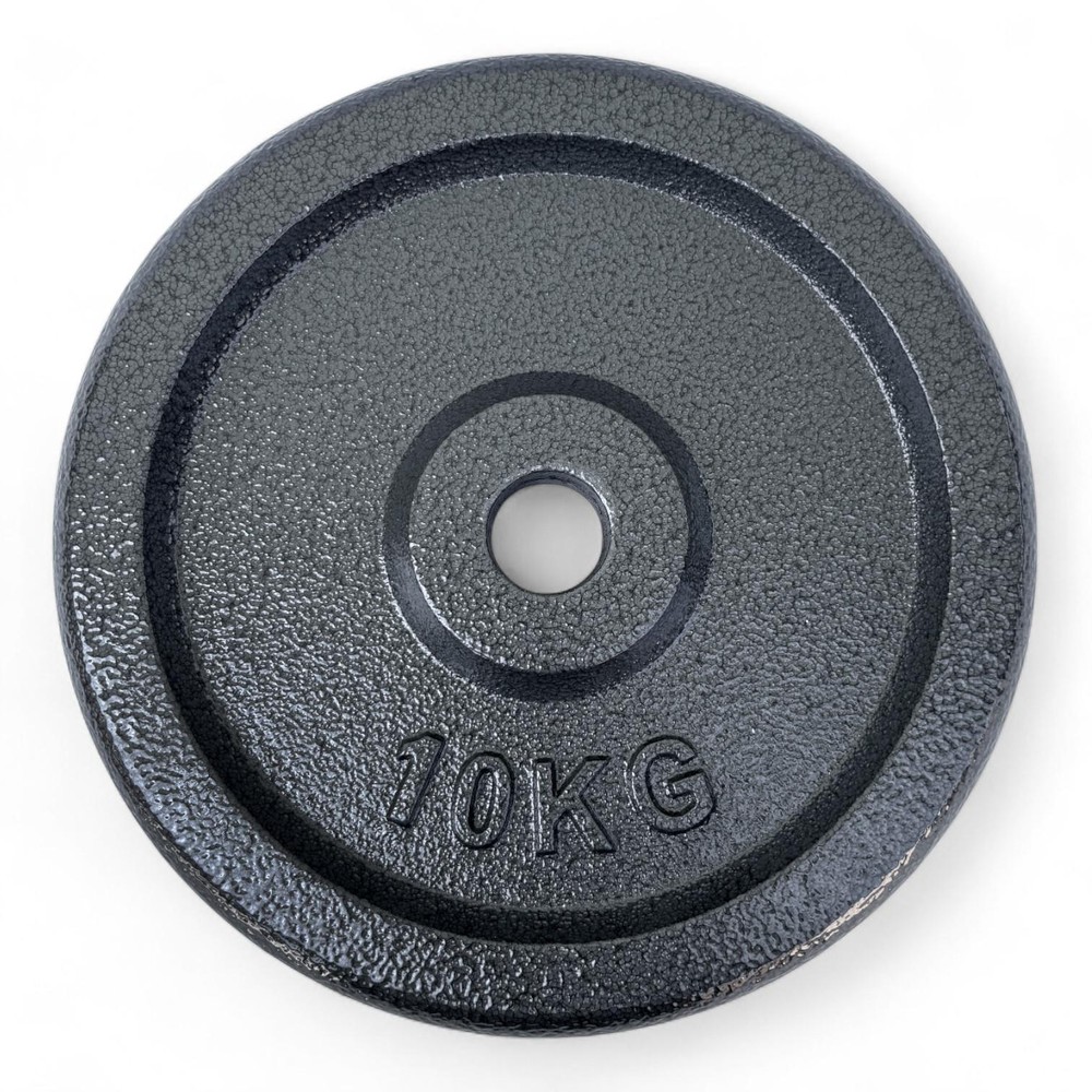 Disco Ghisa Nero 10 Kg Foro ø28mm Per Bilanciere Manubri Palestra Home Fitness