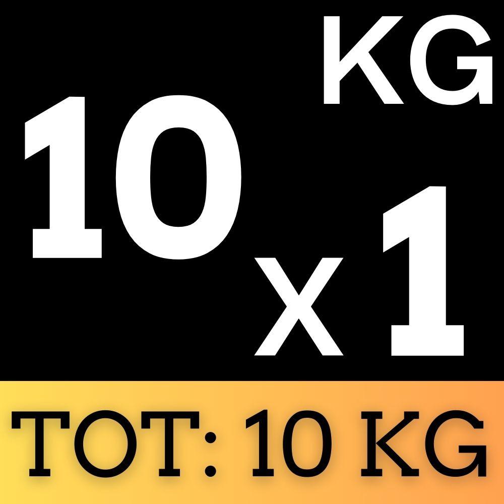 Disco Ghisa Nero 10 Kg Foro ø28mm Per Bilanciere Manubri Palestra Home Fitness - immagine 5