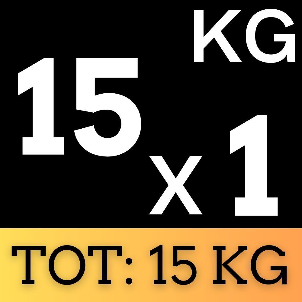 Disco Ghisa Nero 15 Kg Foro ø28mm Per Bilanciere Manubri Palestra Home Fitness - immagine 5