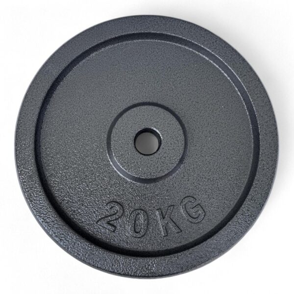 Disco Ghisa Nero 20 Kg Foro ø28mm Per Bilanciere Manubri Palestra Home Fitness