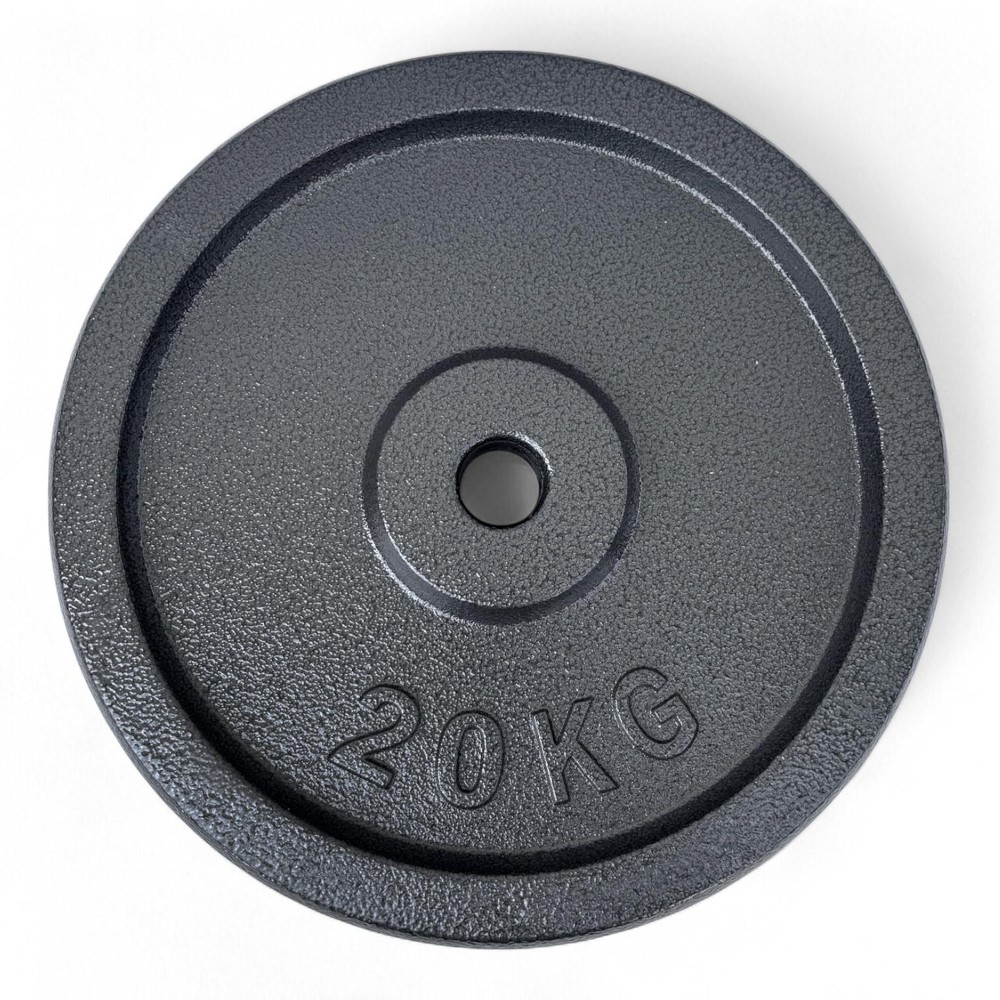 Disco Ghisa Nero 20 Kg Foro ø28mm Per Bilanciere Manubri Palestra Home Fitness