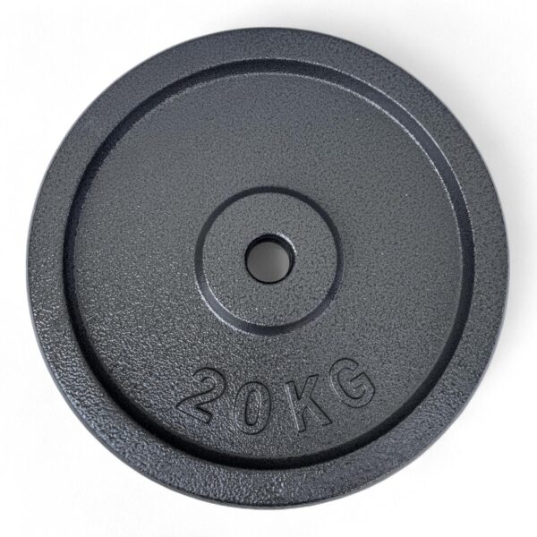 Disco Ghisa Nero 20 Kg Foro ø28mm Per Bilanciere Manubri Palestra Home Fitness