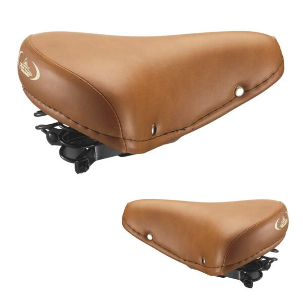 Sella Bici Montegrappa Xc07 Miele  Sellino In Pelle City Bike Olanda