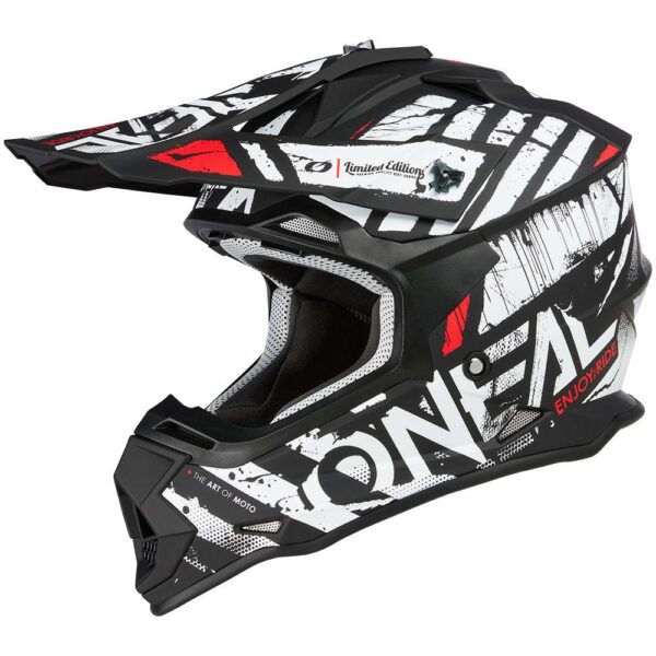 Casco 2SRS GLITCH nero/bianco M (57/58 cm)