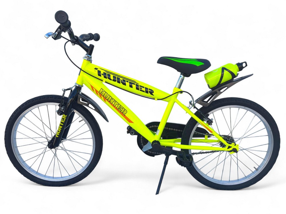 Bicicletta Bambino Misura 20 Bici Hunter Da 6 A 8 Anni Giallo (1,20-1,35 M) - immagine 2