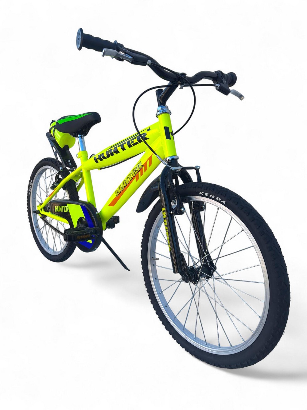 Bicicletta Bambino Misura 20 Bici Hunter Da 6 A 8 Anni Giallo (1,20-1,35 M) - immagine 3