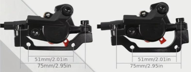 Set Freni A Disco Idraulici Per Ebike Fat Bike Anteriore E Posteriore A 2 Pin - immagine 4