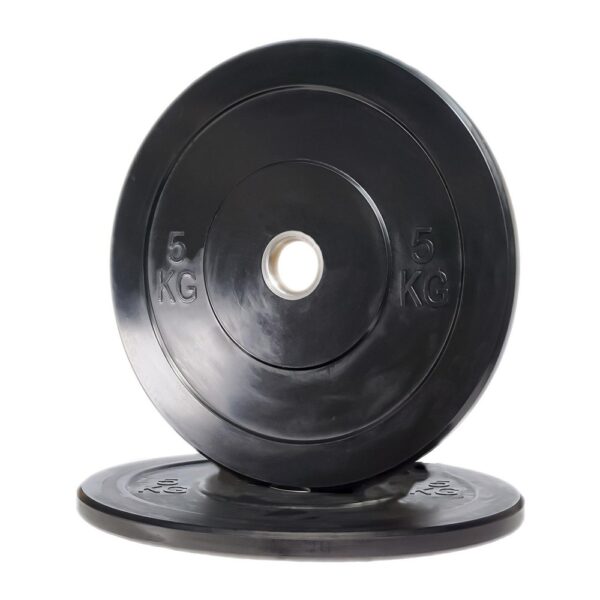 Disco Olimpionico Bumper Gommato 5 KG Foro 50 mm Pesi Palestra