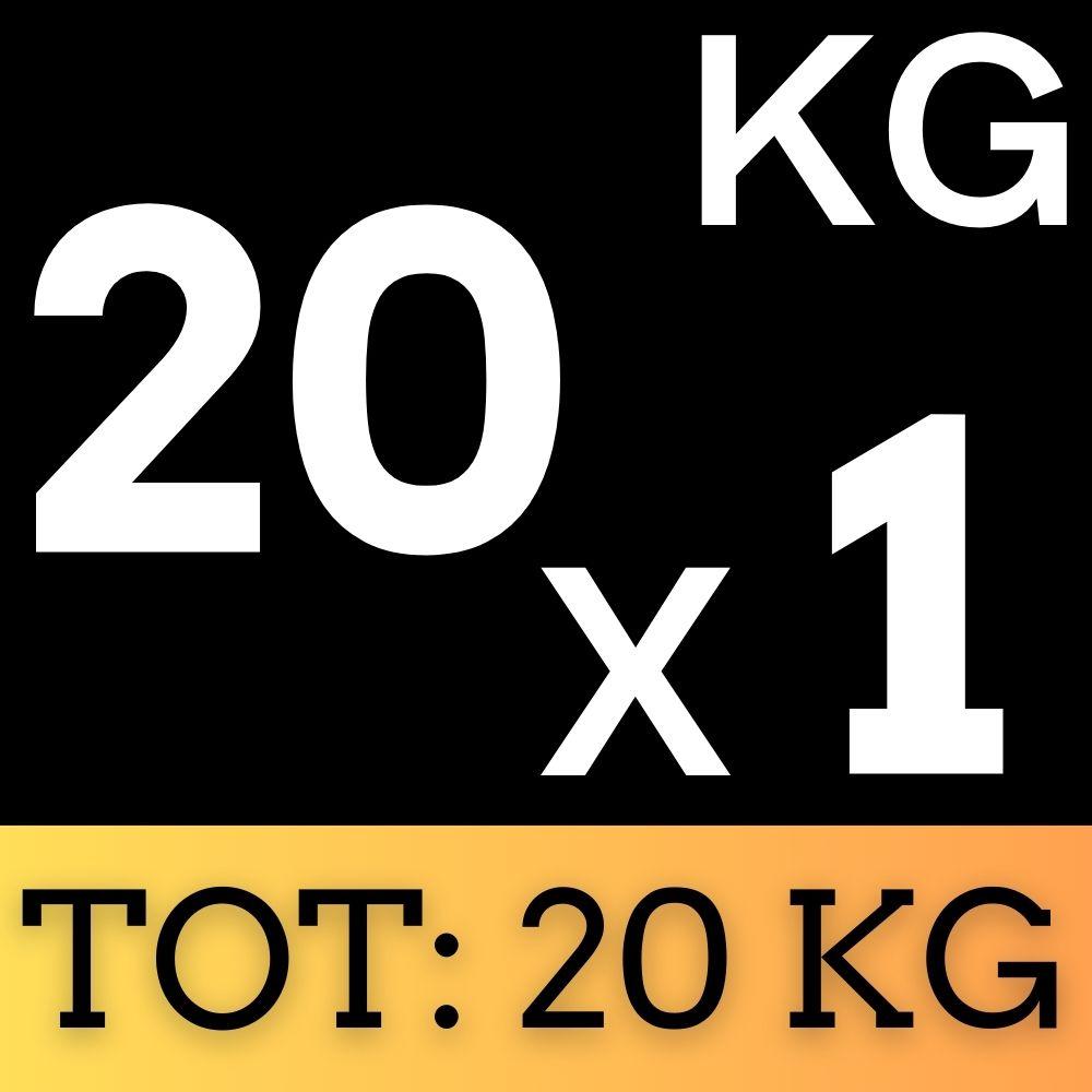 Disco Olimpionico Bumper Gommato 20 KG Foro 50 mm Pesi Palestra - immagine 2