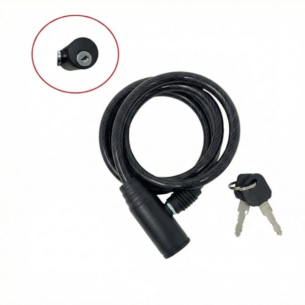 Catena Lucchetto Antifurto Bici Cavo 8mm x 1m con Chiave