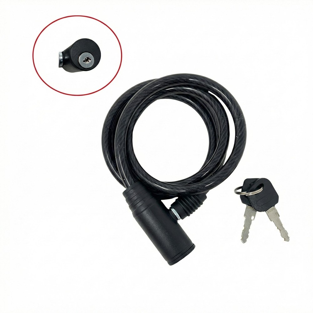 Catena Lucchetto Antifurto Bici Cavo 8mm x 1m con Chiave