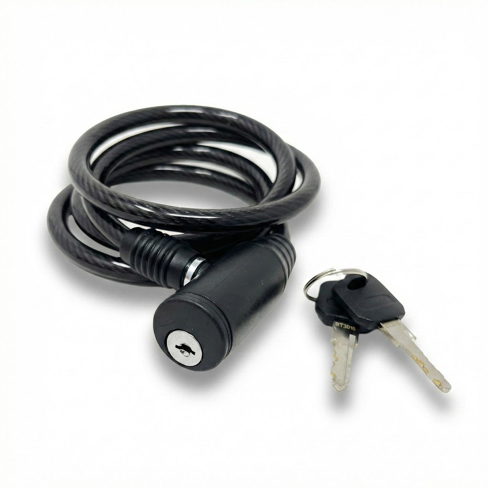 Catena Lucchetto Antifurto Bici Cavo 8mm x 1m con Chiave - immagine 3