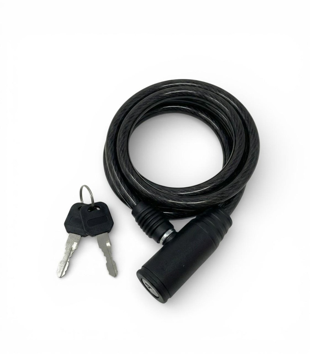 Catena Lucchetto Antifurto Bici Cavo 8mm x 1m con Chiave - immagine 4