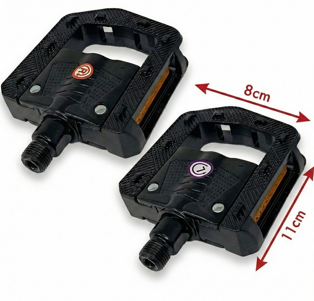 Coppia Pedali Bici Pieghevoli Alluminio 115x24 mm con Riflettori Antiscivolo - immagine 3