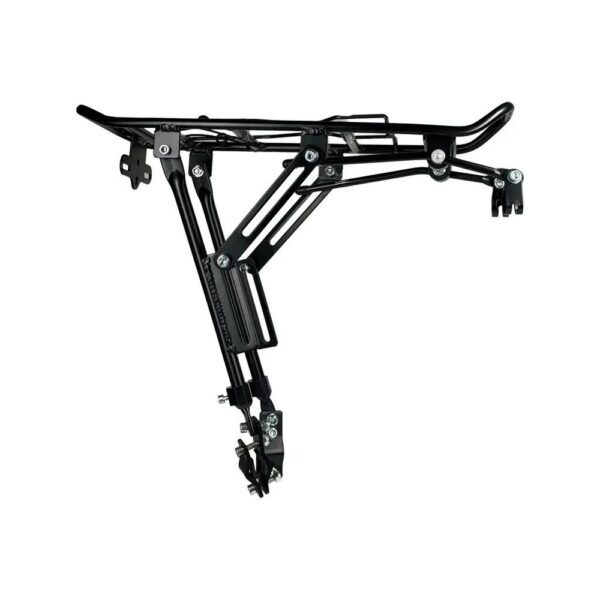 Portapacchi Bici Universale Alluminio Regolabile 20" - 29" Gravel Nero Bicicletta