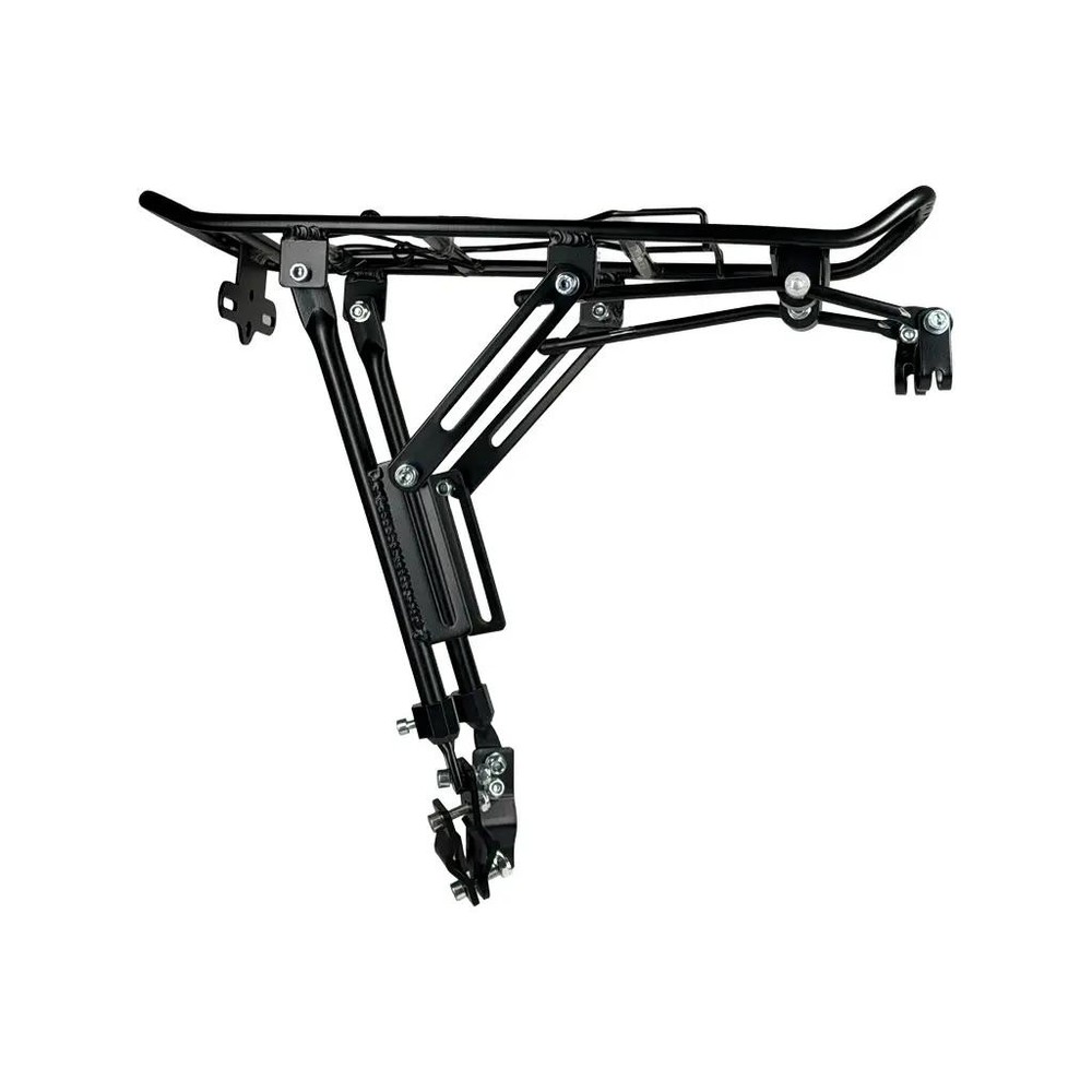 Portapacchi Bici Universale Alluminio Regolabile 20" - 29" Gravel Nero Bicicletta