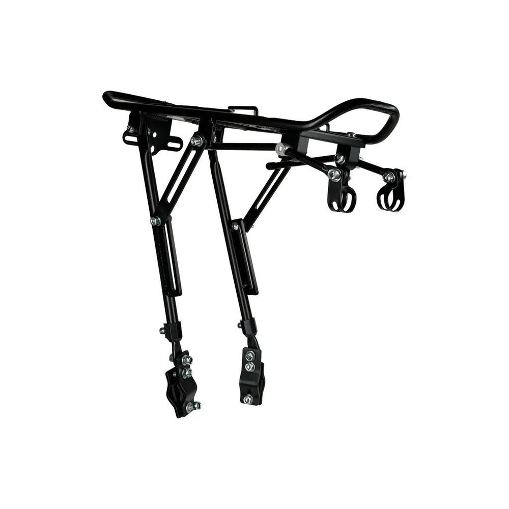 Portapacchi Bici Universale Alluminio Regolabile 20" - 29" Gravel Nero Bicicletta - immagine 3