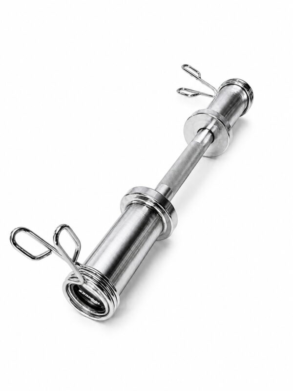 Manubrio Olimpionico Caricabile 50 mm Cromato Bilanciere Palestra Fitness Pesi