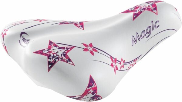 Sella Bambina Bici Stelle Floreale Comoda Ragazza Completa Di Morsetto 20" - 24"