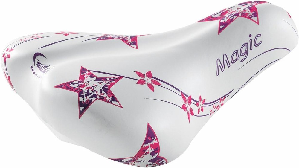 Sella Bambina Bici Stelle Floreale Comoda Ragazza Completa Di Morsetto 20" - 24"