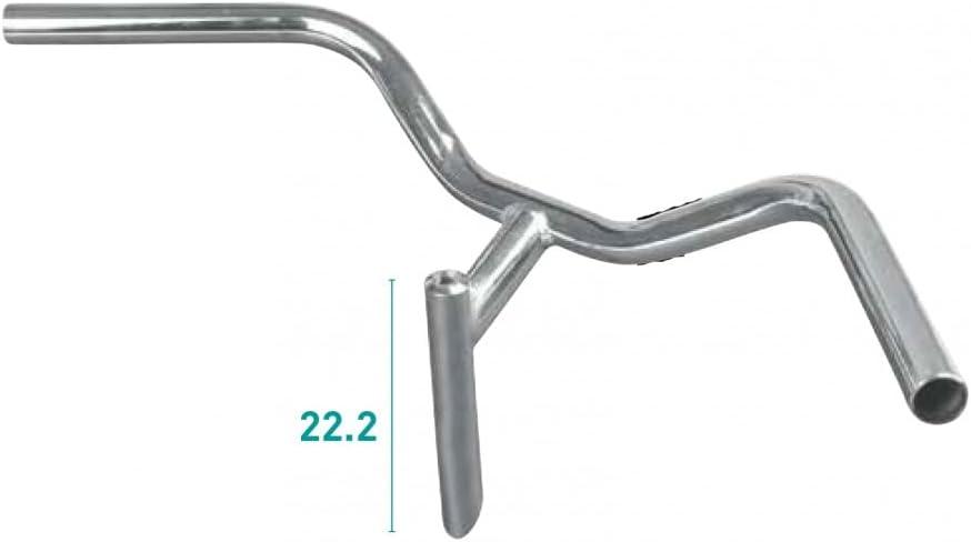 Manubrio Cromato In Acciao 22,2 Mm Per Bici Olanda Bicicletta Da Passeggio City - immagine 4