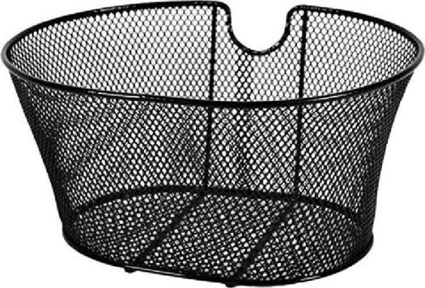 Cestino Bici Anteriore Nero Ovale In Rete Misure Cm 38x29x18h