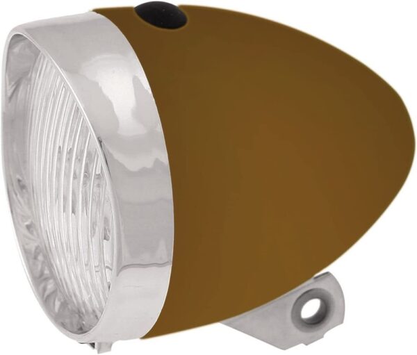 Faro Fanale Anteriore Di 3 Led A Batterie Per Bicicletta Retrò Colore Marrone