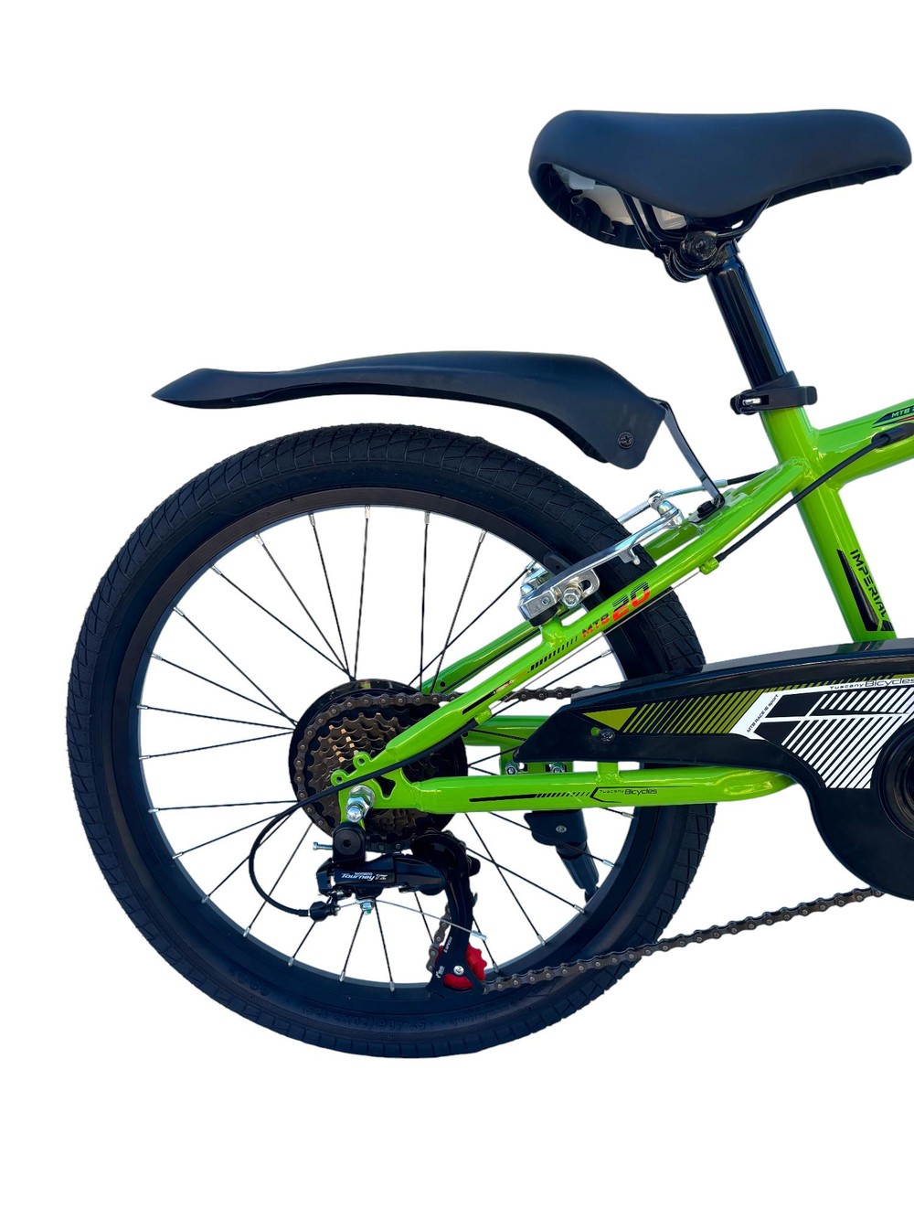 Bicicletta Bambino Da Passeggio Misura 20 Bici Verde Con Cambio Da 6 A 8 Anni - immagine 3