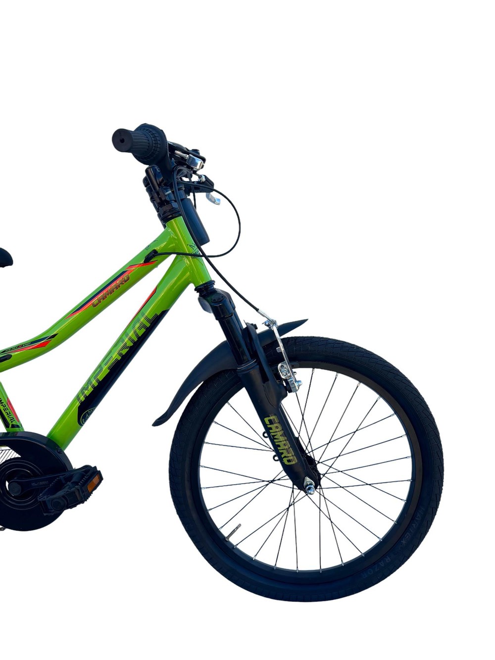 Bicicletta Bambino Da Passeggio Misura 20 Bici Verde Con Cambio Da 6 A 8 Anni - immagine 2