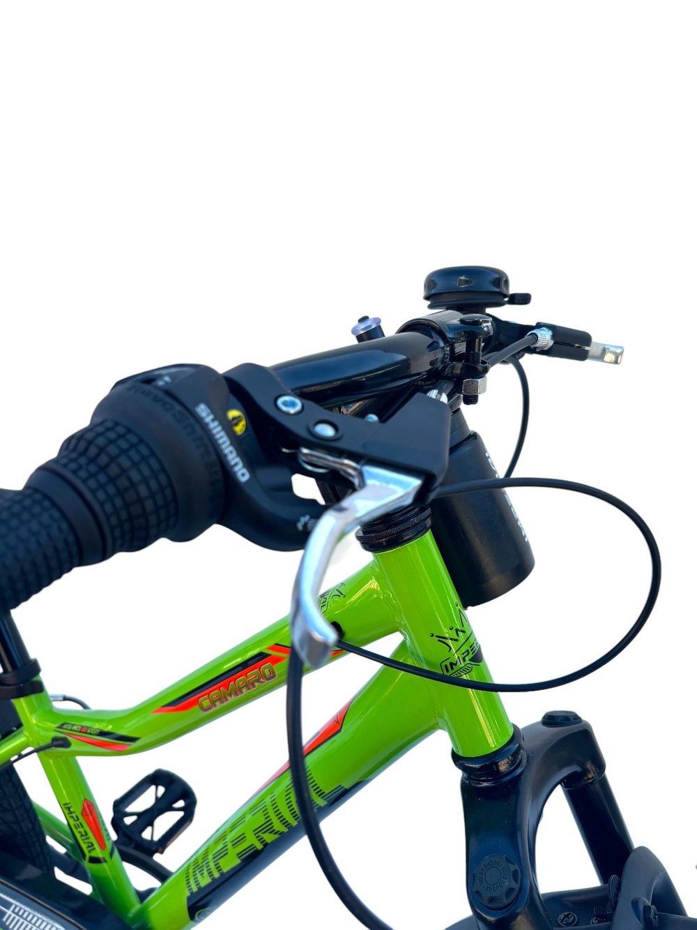 Bicicletta Bambino Da Passeggio Misura 20 Bici Verde Con Cambio Da 6 A 8 Anni - immagine 7