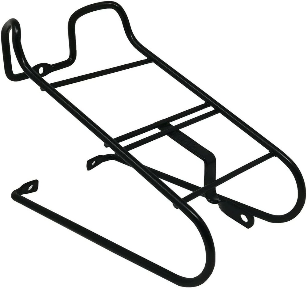 Kit Portacesto Anteriore + Cestino Ovale Nero Per Bici Bicicletta 24/26/28 - immagine 2