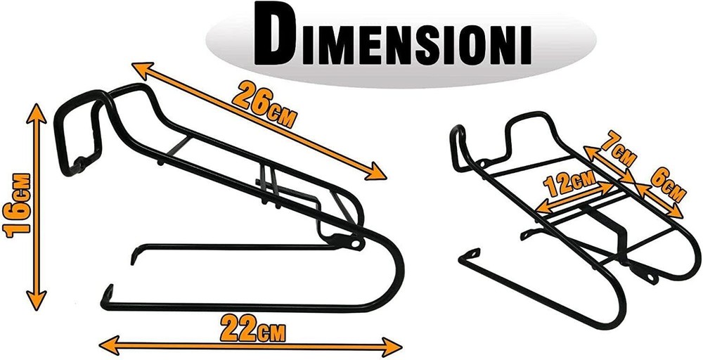 Kit Portacesto Anteriore + Cestino Ovale Nero Per Bici Bicicletta 24/26/28 - immagine 5