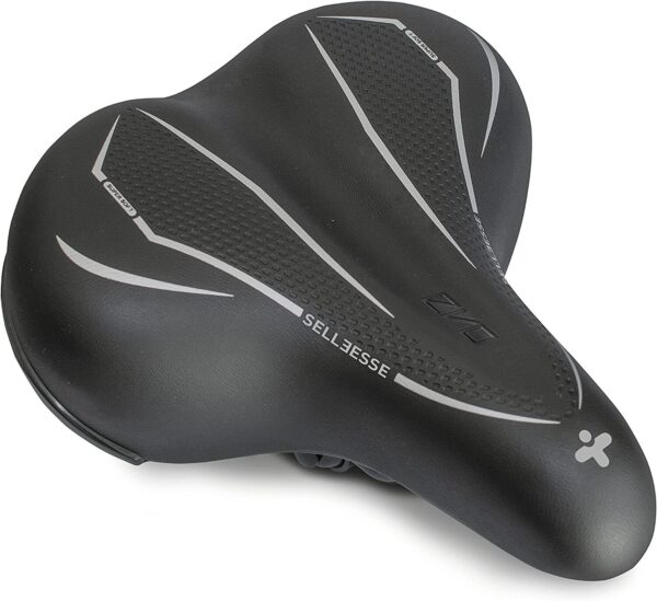 Sella Per Bici Anatomica Imbottitura Super Comoda Morsetto Integrato Nero/Grigio