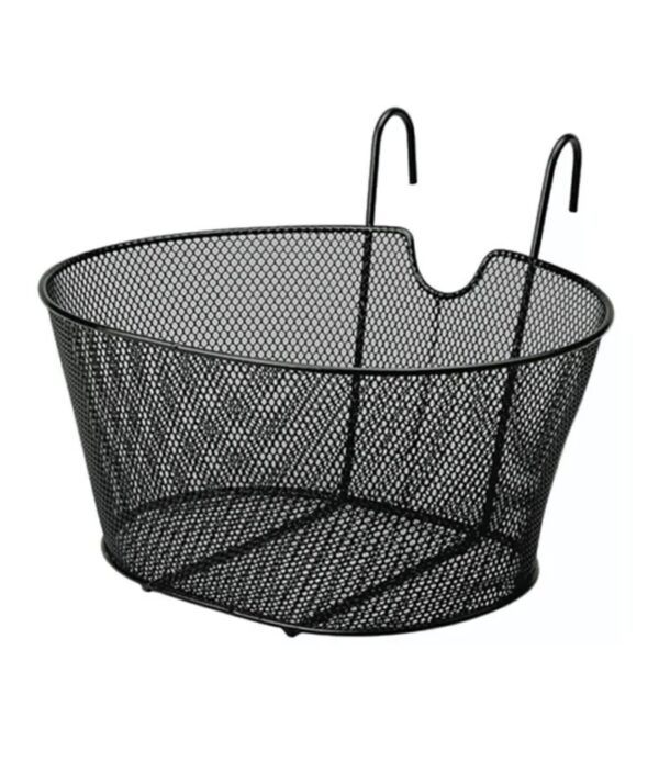 Cestino Anteriore Ovale Con Ganci Bicicletta Cesto Bici Ferro Nero