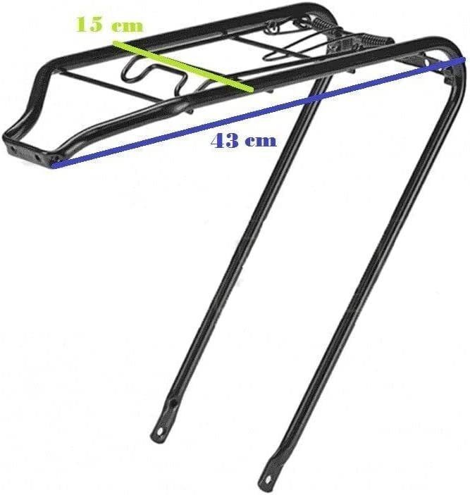 Portapacchi Posteriore Nero Per Bici + Fanalino Luce Led Posteriore - immagine 2