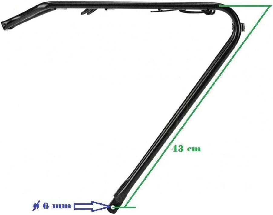 Portapacchi Posteriore Nero Per Bici + Fanalino Luce Led Posteriore - immagine 5