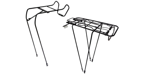 Portapacchi Portacesto Anteriore + Posteriore Bici 26 / 28 City Bike Olanda Nero