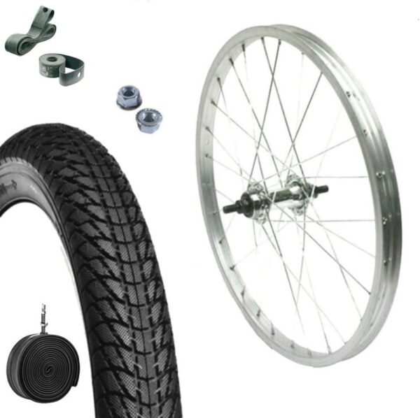 Cerchio Ruota Completo Posteriore 24" X 1.75 + Copertone + Camera Bici City Bike