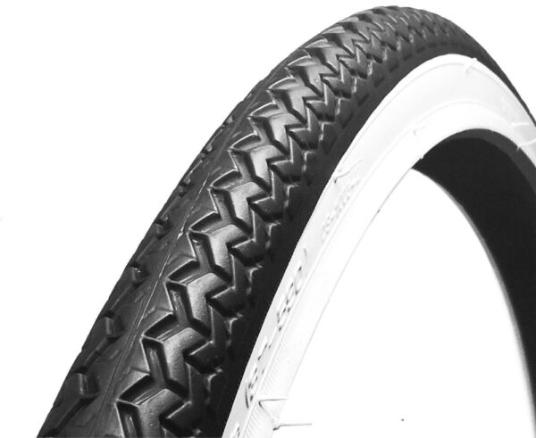 Copertone 26 X 1 3/8 Pneumatico Per Bicicletta City Bike Olanda Bianco / Nero