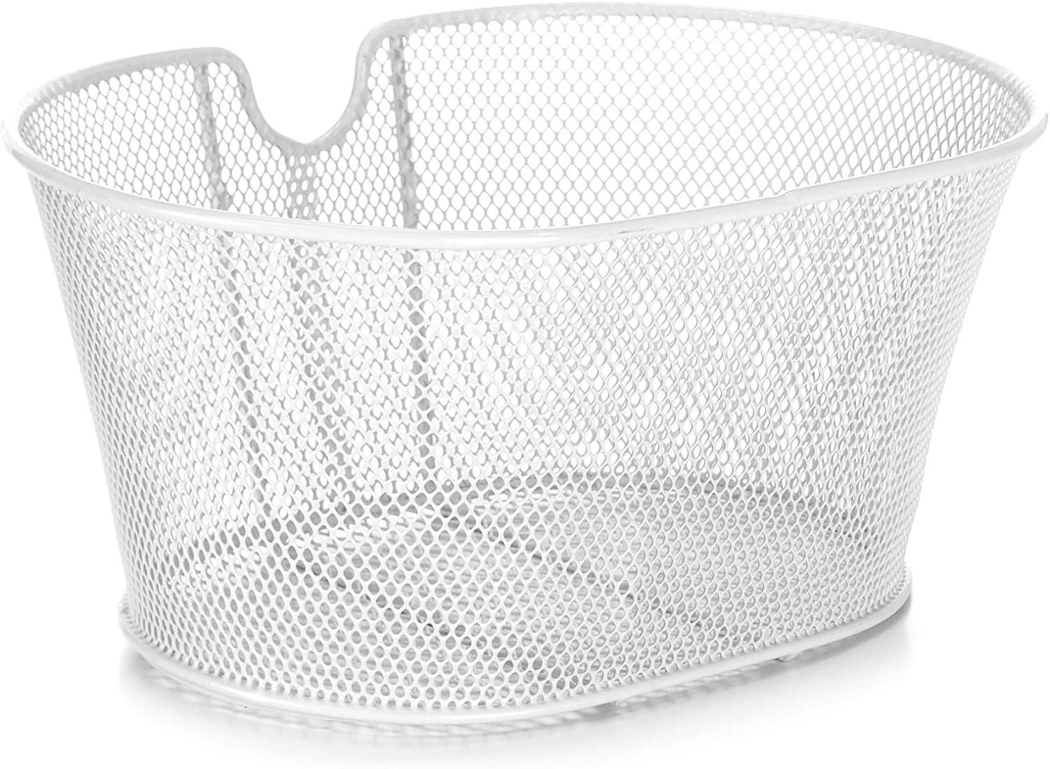 Cestino Anteriore Bianco Bici Resistente Unisex + Campanello Classico Bicicletta - immagine 2