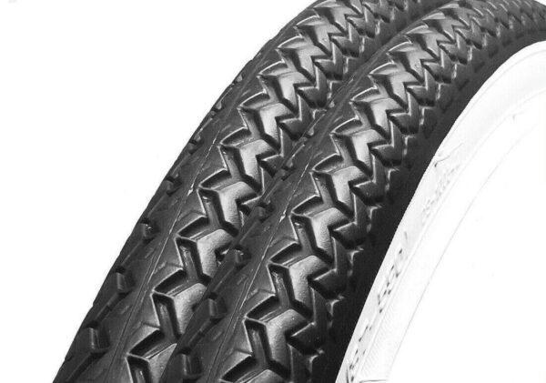 Coppia Copertone 26 X 1.3/8 - Bianco/Nero Per Bici Bicicletta Pneumatico Bike