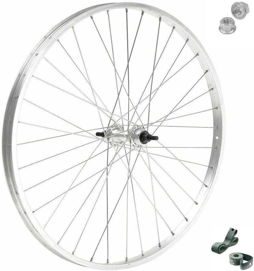 Coppia Ruote Bici Complete 28x1.75 1v Cerchio + Copertone + Camera + Dadi E Flap - immagine 2