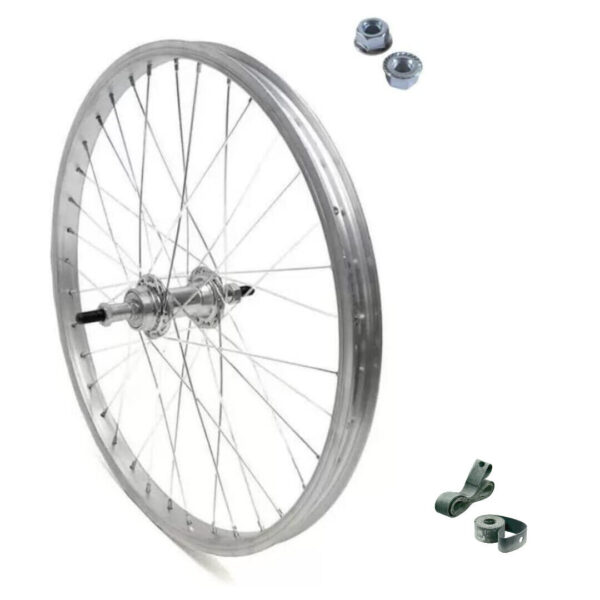 Ruota Posteriore Bici 24 X 1.75  Alluminio + Dadi E Flap-6/7 Velocita - Bicicletta